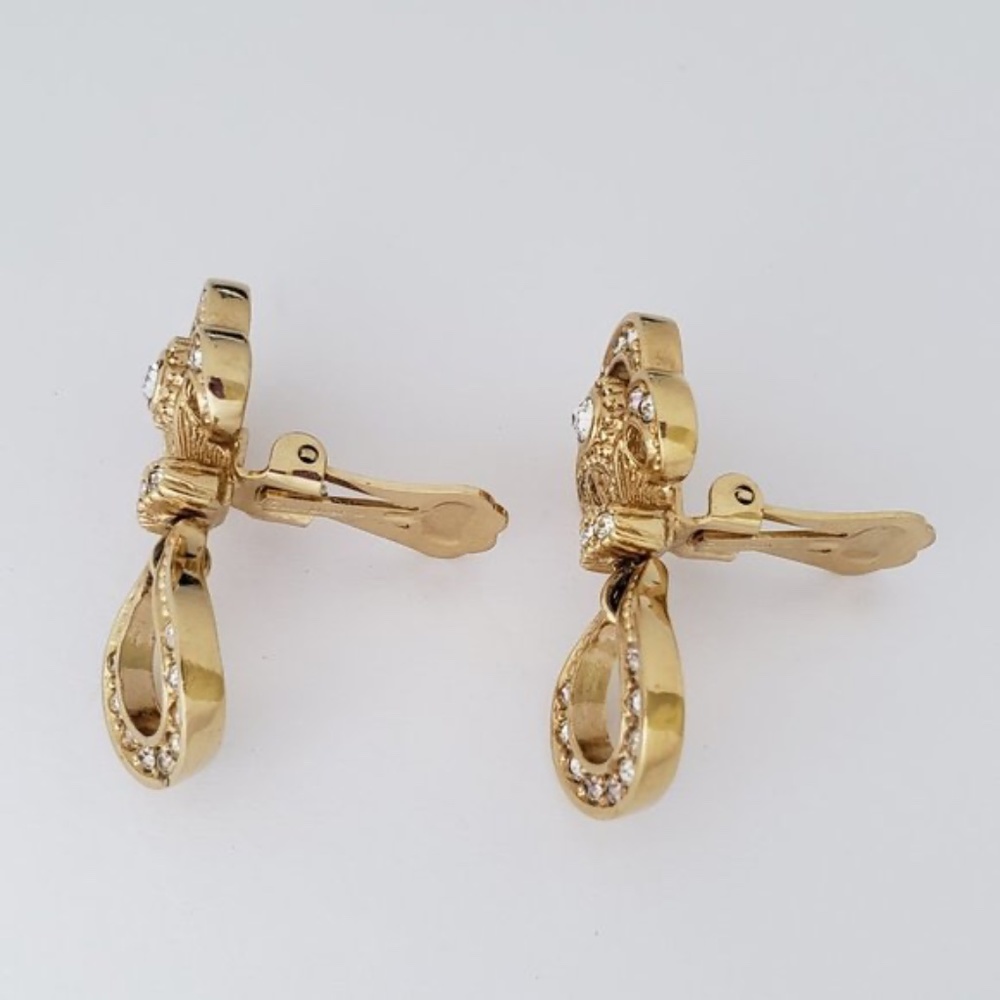 Christian Dior Vintage Drop Clip Earrings - Picture 3 of 5